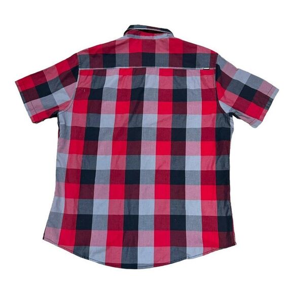 Tony Hawk Mens XXL Red & Black Plaid Short Sleeve Button-Up Shirt Bulldogs UGA - Picture 6 of 6